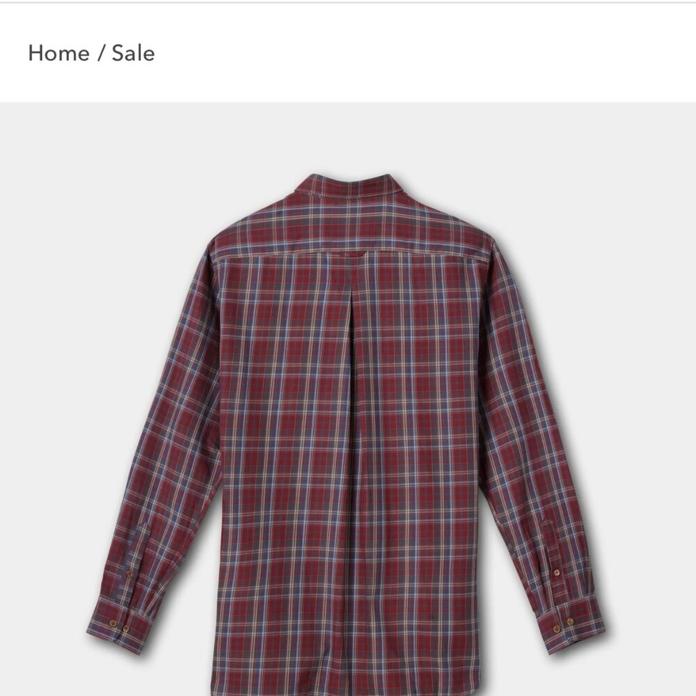 King Ranch Men's Lightweight Plaid Oxford Shirt - Picture 2 of 3